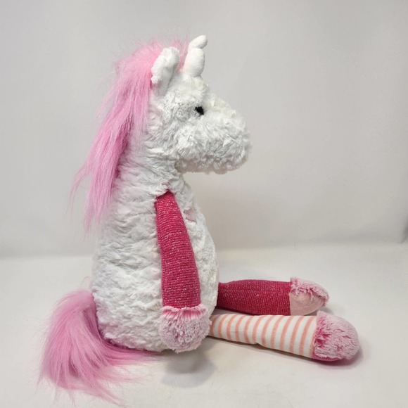 Aurora Purely Luxe White Pink Unicorn Plush 13" Stuffed Animal Soft Toy - Picture 6 of 8